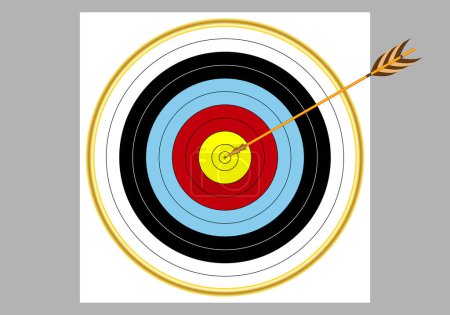 Photo for Hit the target Target and arrow in the center. Success - Royalty Free Image
