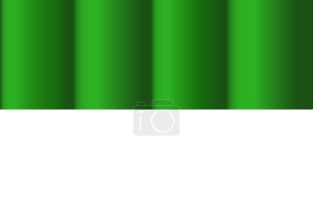 Photo for Template with green theater curtain and white half rectangular background - Royalty Free Image