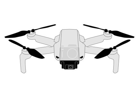 Photo for Black and white drone icon - Royalty Free Image