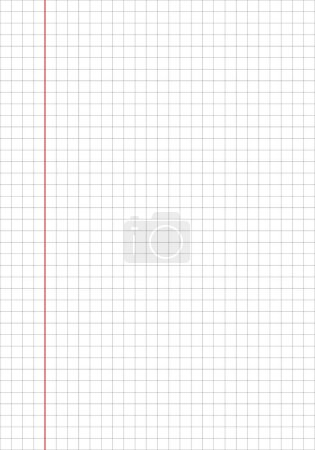 Photo for Sheet with black grid and red vertical line in the left margin. Back to school - Royalty Free Image
