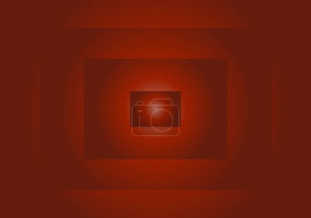 Photo for Abstract background of concentric rectangles in red gradient - Royalty Free Image