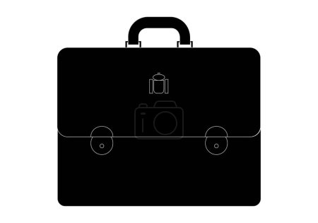 Photo for Icon of a briefcase of a ministry or minister Icon of a business briefcase with shield - Royalty Free Image