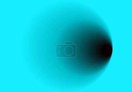Photo for Turquoise blue and black background. Black hole in turquoise blue background - Royalty Free Image