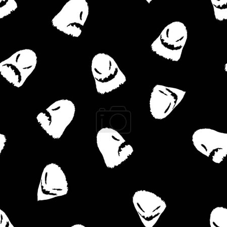 Photo for Black and white Halloween ghost pattern - Royalty Free Image