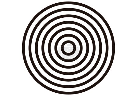 Photo for Concentric circles in black. mesmerizing background - Royalty Free Image