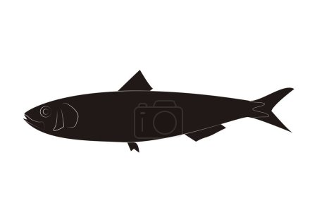 Photo for Sardine or fish or fish icon - Royalty Free Image