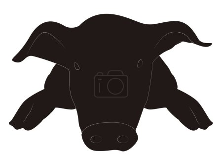 Photo for Icon of a pig, hog, hog or swine - Royalty Free Image