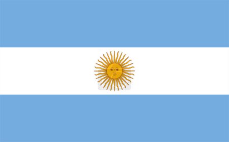 Photo for Argentina flag with sun - Royalty Free Image