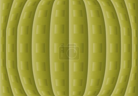 Illustration for Puffed Padded Bottom in Pistachio Green - Royalty Free Image