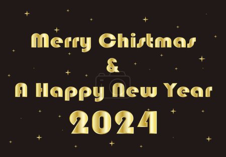 Photo for Christmas 2024. Christmas greeting with Christmas tree, gift and city - Royalty Free Image