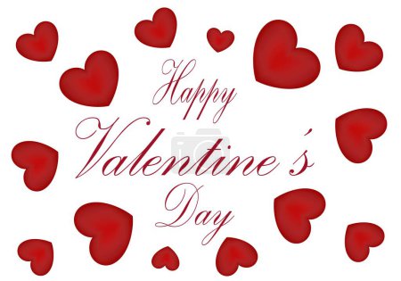 Photo for Valentine's Day background with text and hearts - Royalty Free Image
