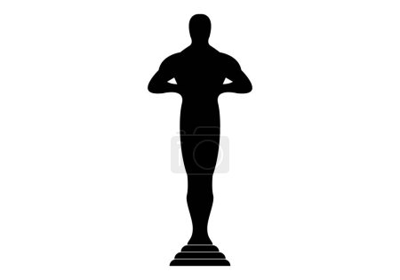 Photo for Oscar film award silhouette - Royalty Free Image