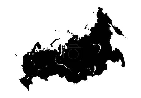 Ukraine map silhouette in black