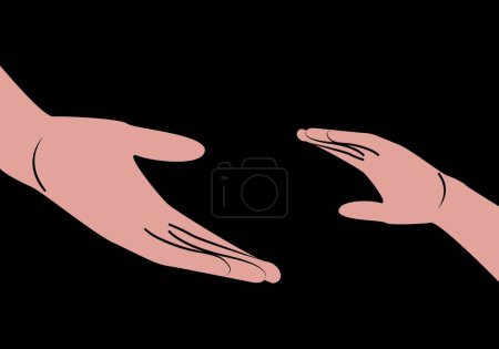 Photo for Adult person offers his hand to a child - Royalty Free Image