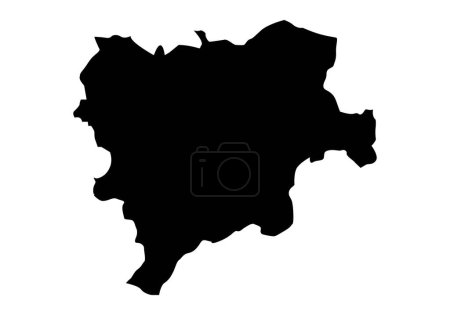 Silueta negra de Albacete mapa
