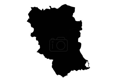 Silueta negra del mapa de Albacete y Murcia