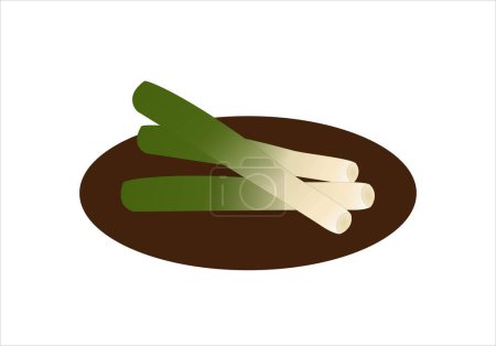 Photo for Leek icon. Vegetable. Vegetable - Royalty Free Image