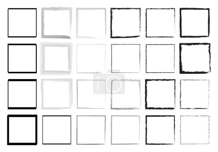 Photo for Squares with different borders in black and gray - Royalty Free Image