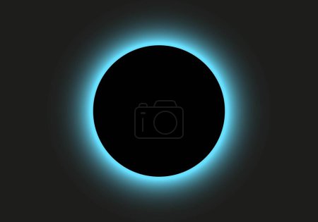 Photo for Blue solar eclipse. Diffused white ring formed by the solar eclipse - Royalty Free Image