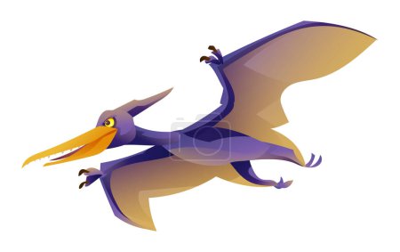 Illustration for Pterodactyl dinosaur vector illustration isolated on white background - Royalty Free Image