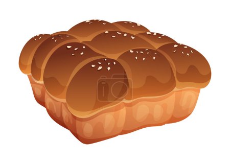 Illustration for Bread vector illustration. Bakery product isolated on white background - Royalty Free Image