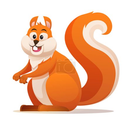 Illustration for Cute squirrel cartoon vector illustration - Royalty Free Image