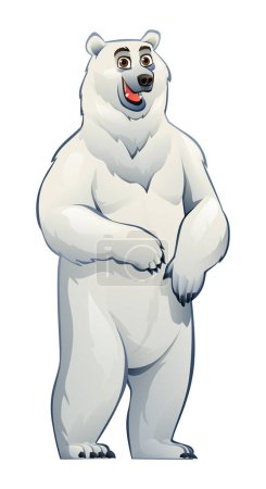Illustration for Polar bear cartoon character illustration isolated on white background - Royalty Free Image