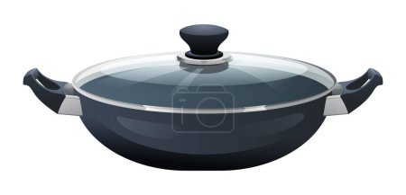 Ilustración de Vector Pan aislado sobre fondo blanco. Stewpot ilustración de dibujos animados utensilios de cocina - Imagen libre de derechos