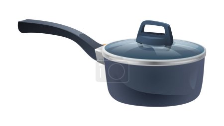 Illustration for Saucepan vector isolated on white background. Pan kitchenware cartoon illustration - Royalty Free Image