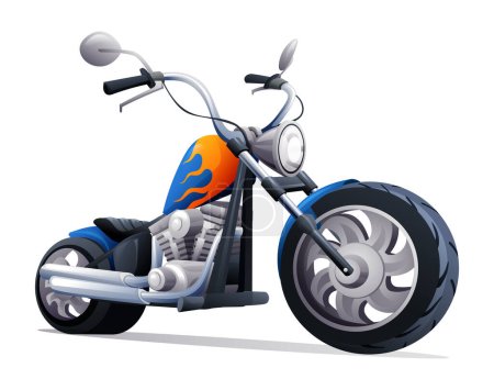 Illustration for Motorcycle vector cartoon isolated illustration - Royalty Free Image