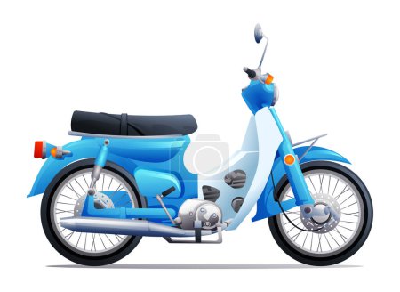 Illustration for Classic vintage motorcycle vector illustration - Royalty Free Image