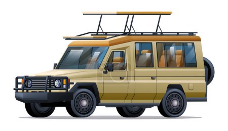 Illustration for Safari car vector illustration isolated on white background - Royalty Free Image