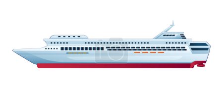 Ilustración de Ilustración vectorial de crucero marítimo aislado sobre fondo blanco - Imagen libre de derechos