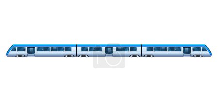 Illustration for Modern electric train vector illustration isolated on white background - Royalty Free Image