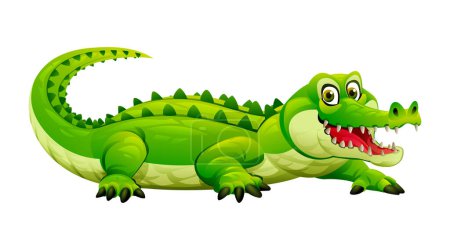 Illustration for Crocodile cartoon illustration isolated on white background - Royalty Free Image