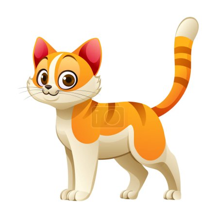Illustration for Cute cat cartoon illustration isolated on white background - Royalty Free Image
