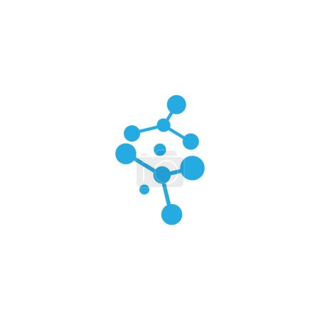 Illustration for Biotech, Molecule, DNA, Atom, Medical or Science Logo Design Vecto - Royalty Free Image