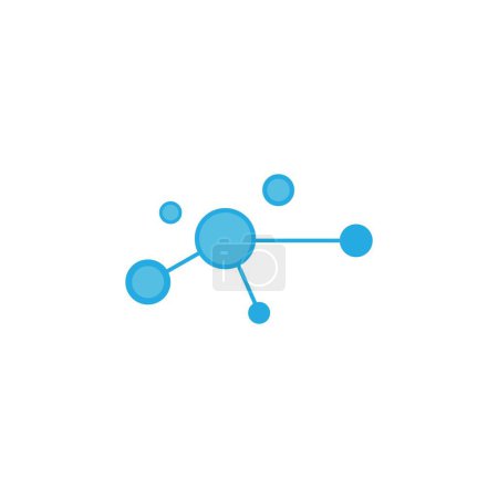 Ilustración de Biotech, Molecule, DNA, Atom, Medical or Science Logo Design Vecto - Imagen libre de derechos