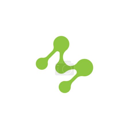 Illustration for Biotech, Molecule, DNA, Atom, Medical or Science Logo Design Vec - Royalty Free Image