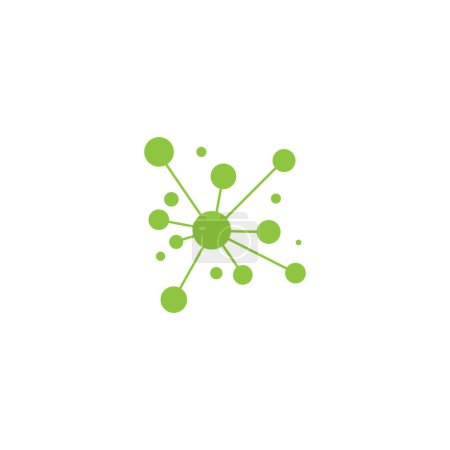 Illustration for Biotech, Molecule, DNA, Atom, Medical or Science Logo Design Vector - Royalty Free Image