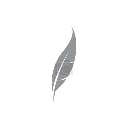 set of feather black logo icon design vector illustration symbol