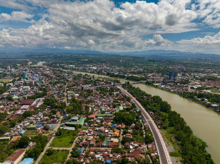 River and residential area in Cagayan de Oro in Northern Mindanao, Philippines.