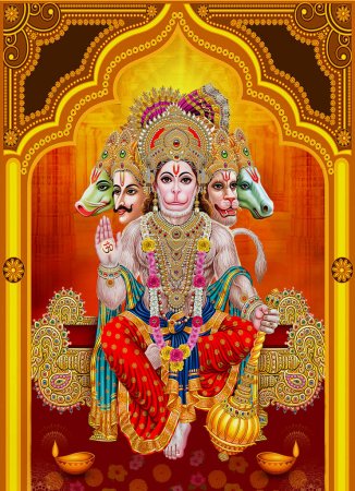 Foto de Hanuman indio dios Hanuman ji fondo de pantalla. - Imagen libre de derechos