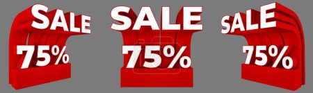 Photo for 3d sale icon with percentage. Stopper or banner for marketing. - Royalty Free Image
