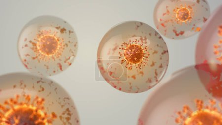 Photo for Corona virus and bacteria medical concept - Royalty Free Image