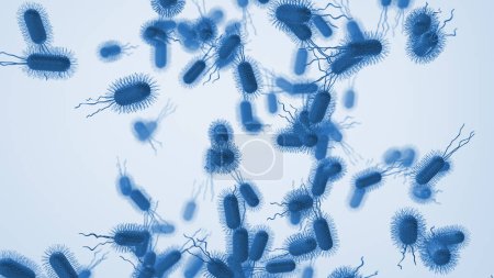 Bacteria or virus under microscope-stock-photo