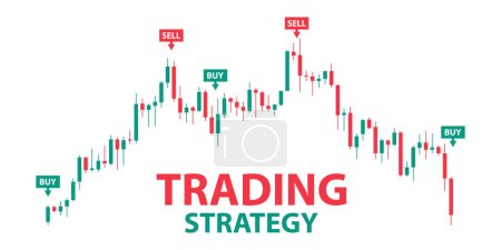 Illustration for Trading Strategy Background. Vector Illustration - Royalty Free Image