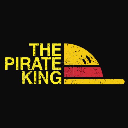Téléchargez les photos : Un graphisme rétro stylisé avec une casquette pirate intitulée "Le Roi Pirate"". - en image libre de droit