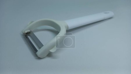 Photo for White plastic razor isolated on white background - Royalty Free Image