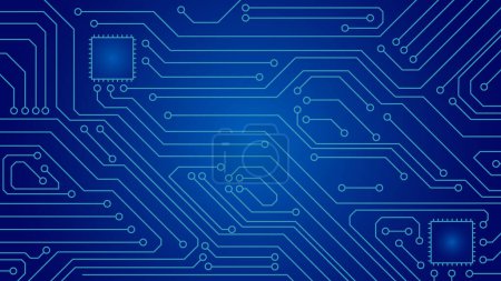 Photo for Blue circuit board pattern background image. Ultra High Definition. 4K - Royalty Free Image